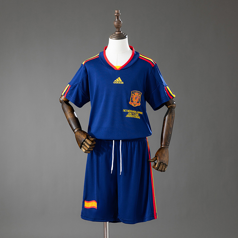 Spagna Spain 2010 Away Retro Kids Kit Jersey SIZE 16-28