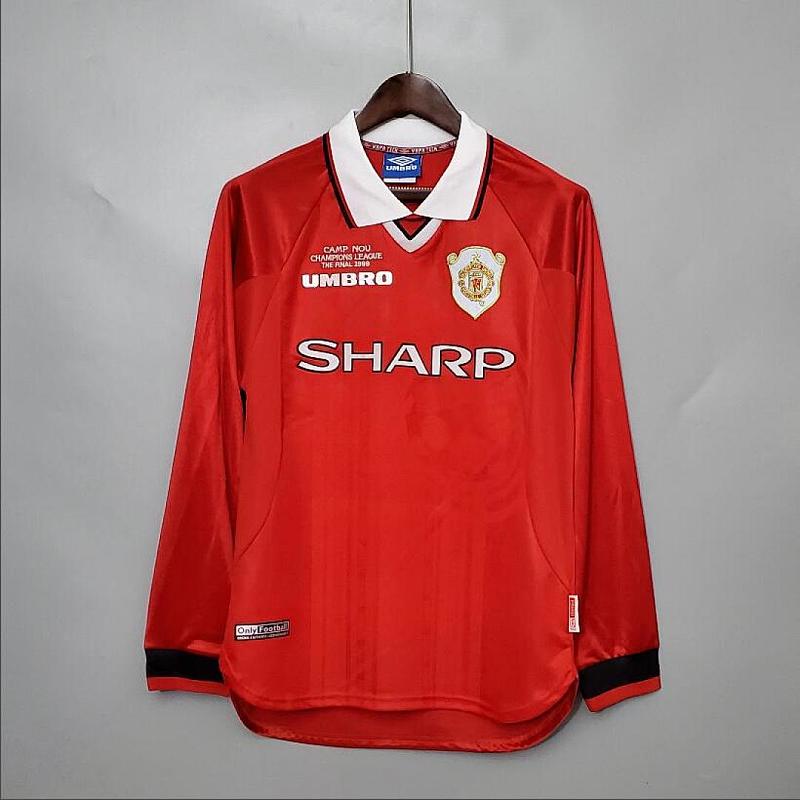 long-sleeved M. Retro long-sleeved 99/00 M. United Champions League version home S-XXL