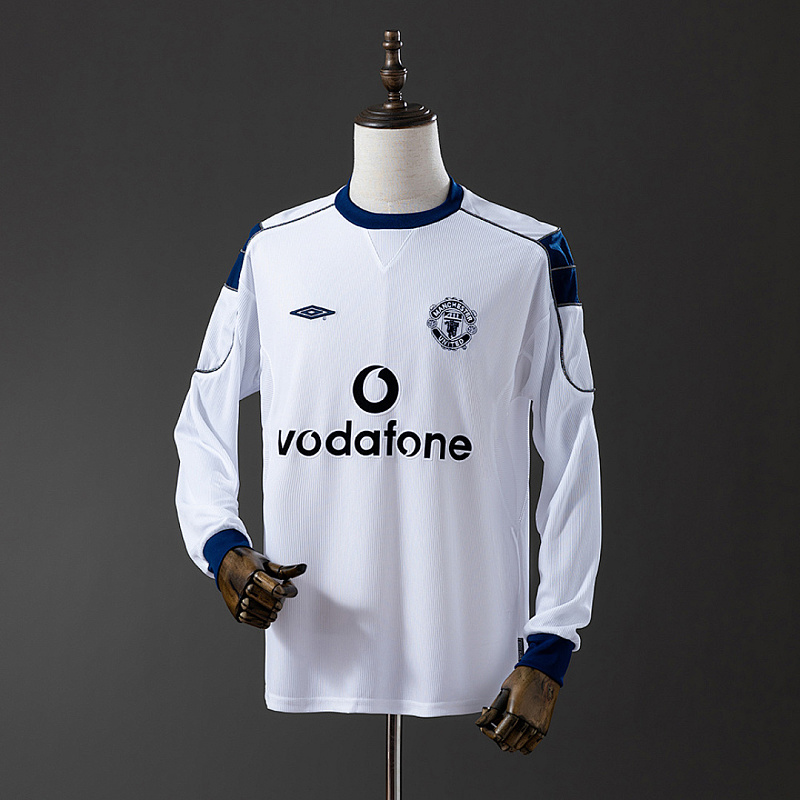 M-U Long M-U 00/01 Away Long Sleeve Retro Jersey S-XXL