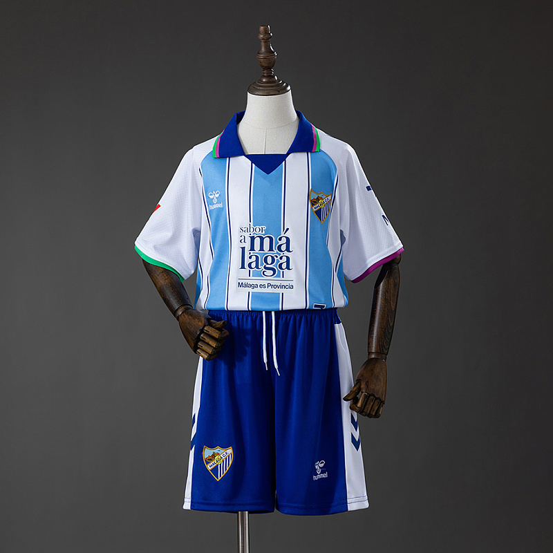 Malaga Kit Malaga 26/27 Home Kids Kit Jersey Size 16-28