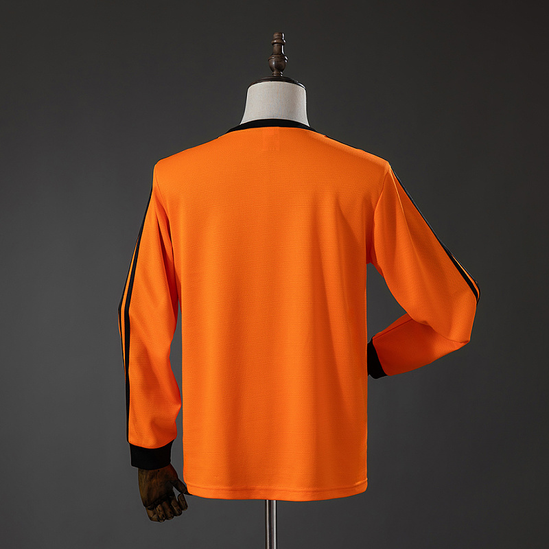 Olanda Netherlands 1980 Home Retro Long Sleeved Jersey S-XXL 2