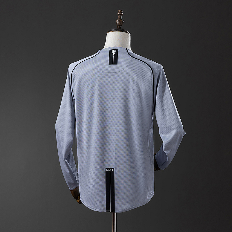 M-U 2007 M-U 2007 Goalkeeper Grey Long Sleeve Retro Jersey S-XXL 2