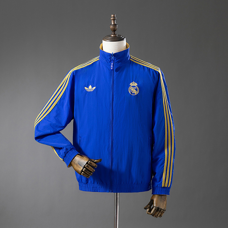 Real Madrid Real Madrid Reversible Jacket Windbreaker - Blue & Yellow S-XXL 2