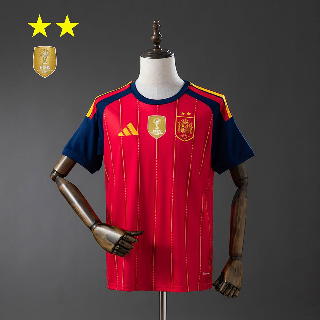 Spagna Spain 2026 Home 2-Star Champion Edition Jersey S-4XL 6