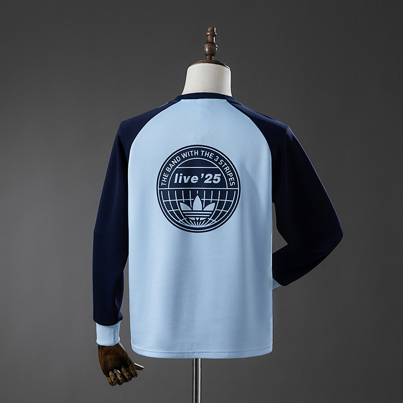 Oasis Tour Oasis Tour Three-Striped Long-Sleeve T-Shirt - Sky Blue S-XXL 2