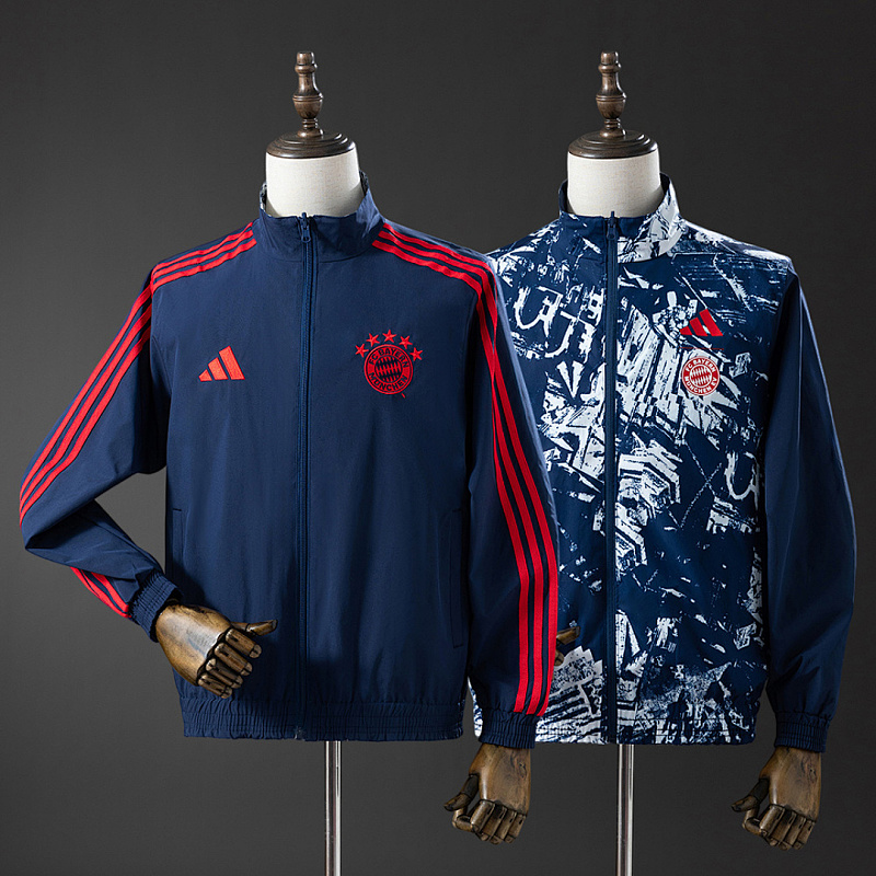 Bayern Munich Bayern Munich 25/26 Reversible Jacket Windbreaker - Navy Blue S-3XL
