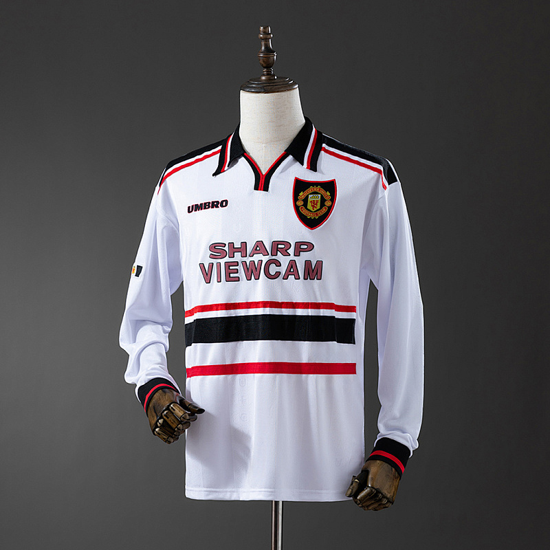 M-U1998/99 Long M-U1998/99 Away Long Sleeve Retro Jersey S-XXL