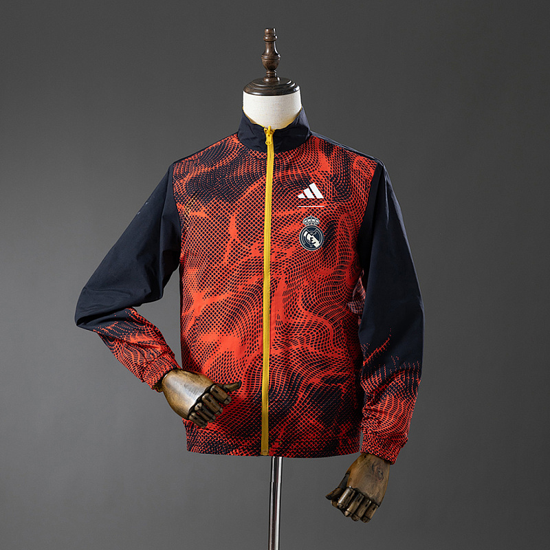 Real Madrid Real Madrid Reversible Jacket Windbreaker - Yellow & Red S-XXL 3