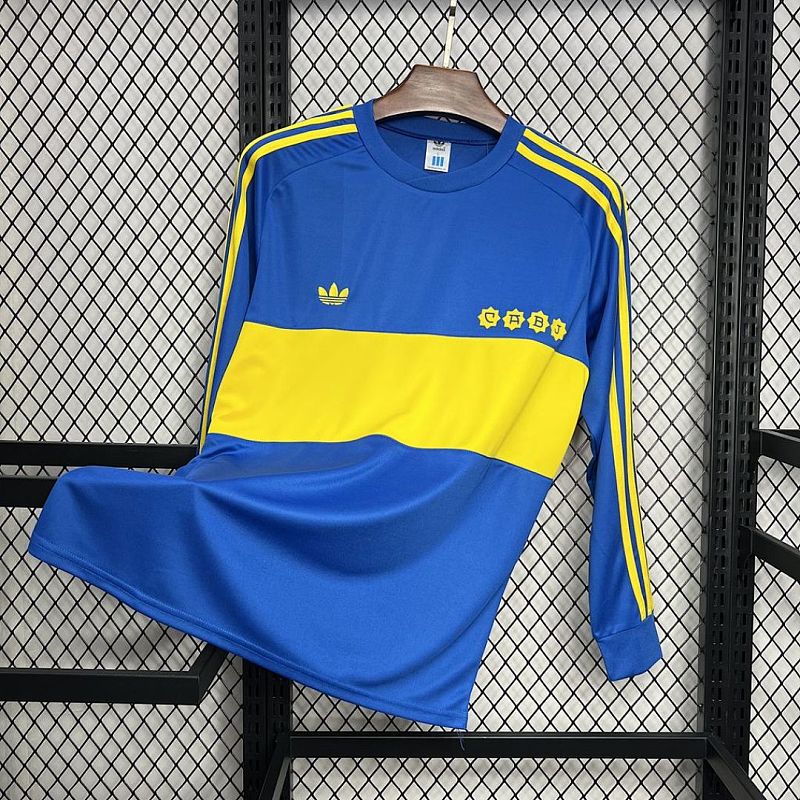 Boca Juniors Boca Juniors 1981 Home Long Sleeves Retro Jersey S-XXL 5