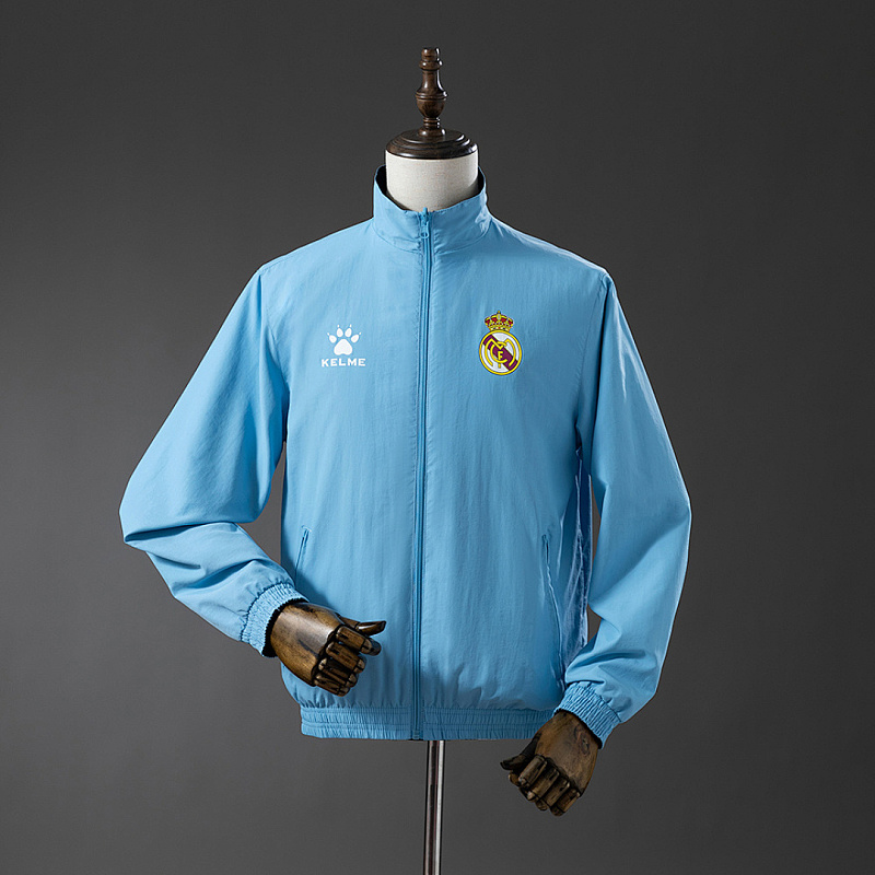 Real Madrid Real Madrid Reversible Jacket Windbreaker - Navy & Sky Blue S-XXL 3