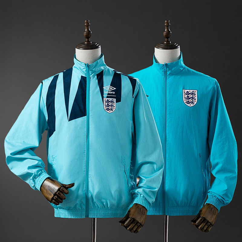 Inghilterra England Reversible Jacket Windbreaker - Light Blue Sizes S-XXL