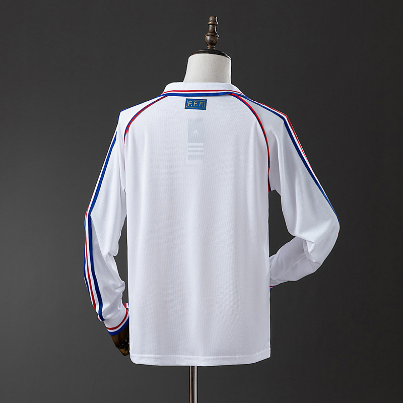 Francia France 1998 Away Long Sleeve Retro Jersey S-XXL 2