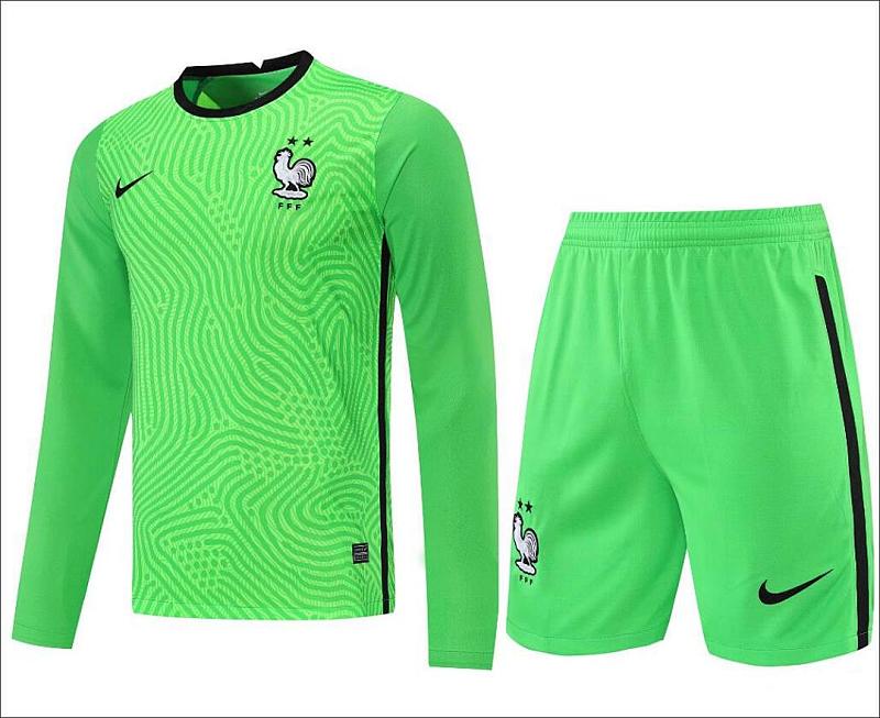 Francia France Green Long Sleeve Goalkeeper S-XXL (can be sold separately)