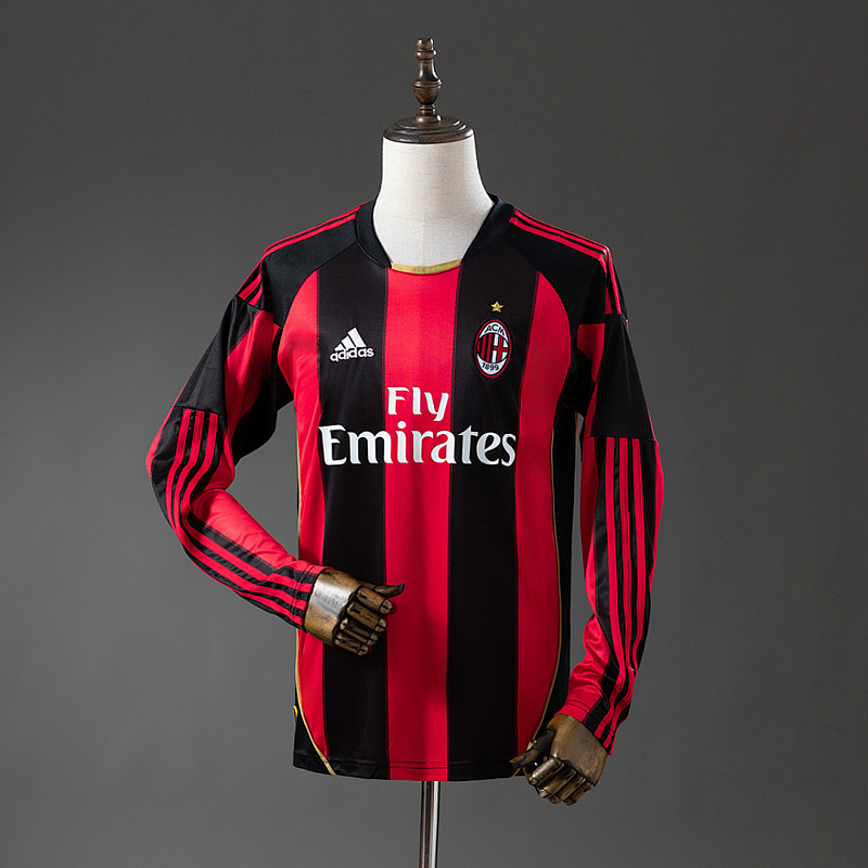 Milan AC Milan 10/11 Home Long Sleeve Retro Jersey S-XXL