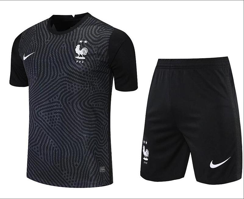 Francia France Black Short Sleeve Goalkeeper S-XXL (can be sold separately)