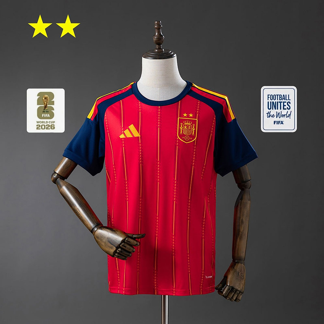 Spagna Spain 2026 Home 2-Star Champion Edition Jersey S-4XL 7