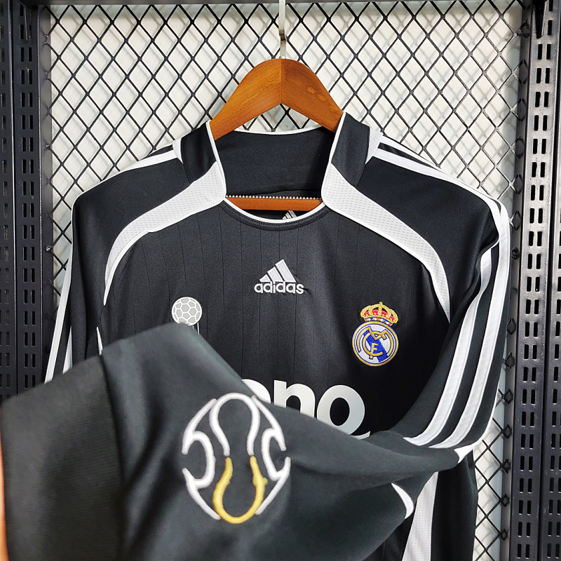 Real Madrid Retro 06-07 Real Madrid Two Guest Long Sleeve Size S-XXL 4