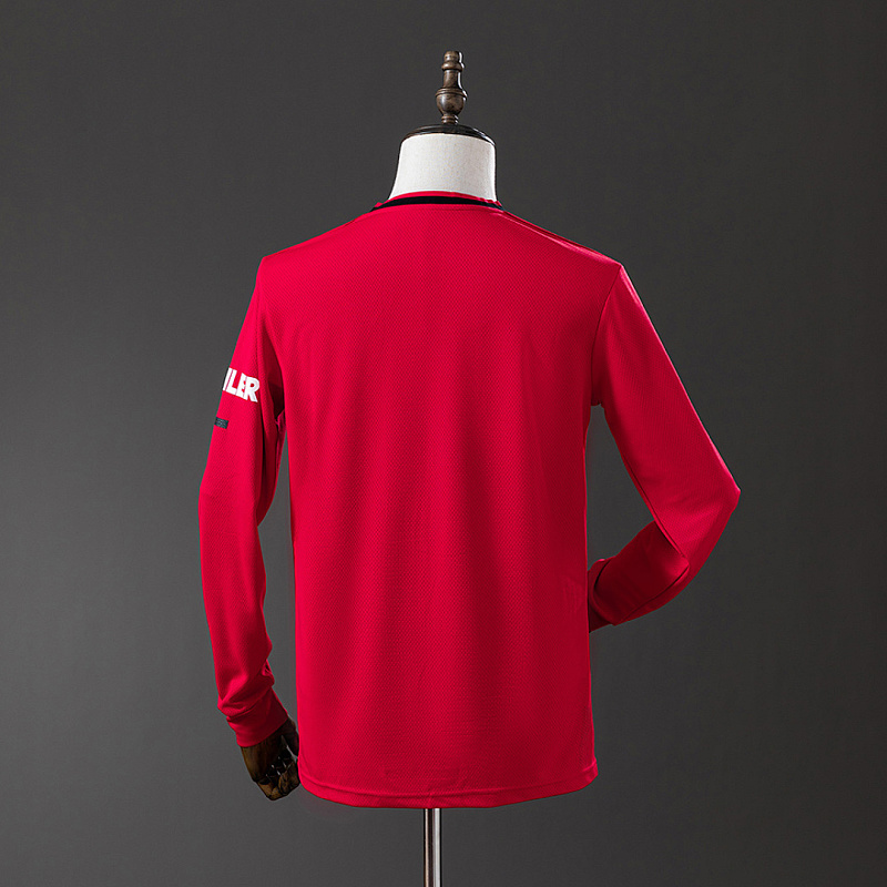 M-U Long M-U 19/20 Home Long Sleeve Retro Jersey S-XXL 2