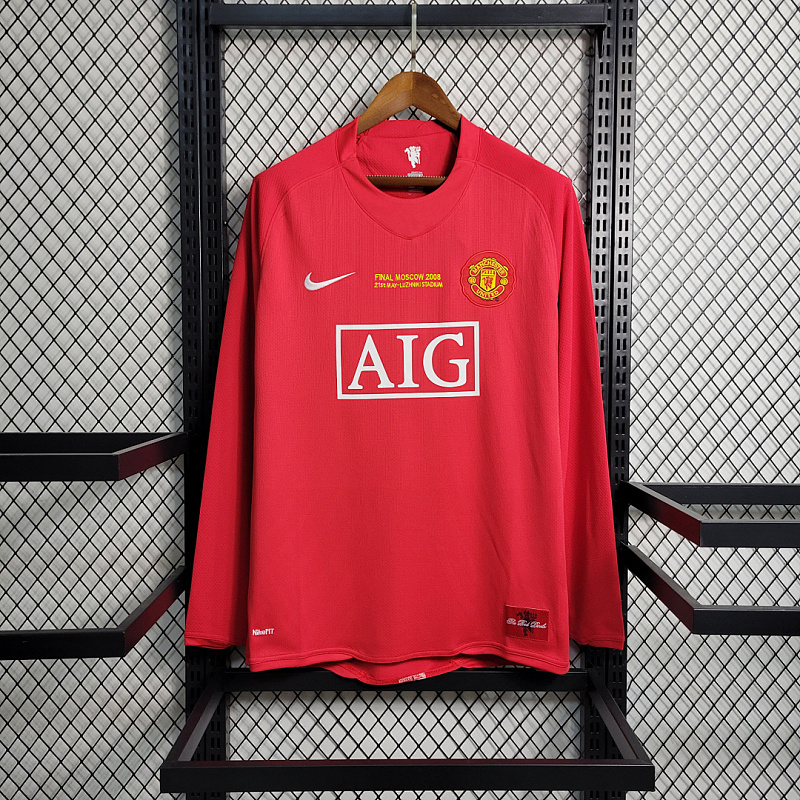Long Sleeve Retro Long Sleeve 07-08 M-U Champions League version home S-XXL