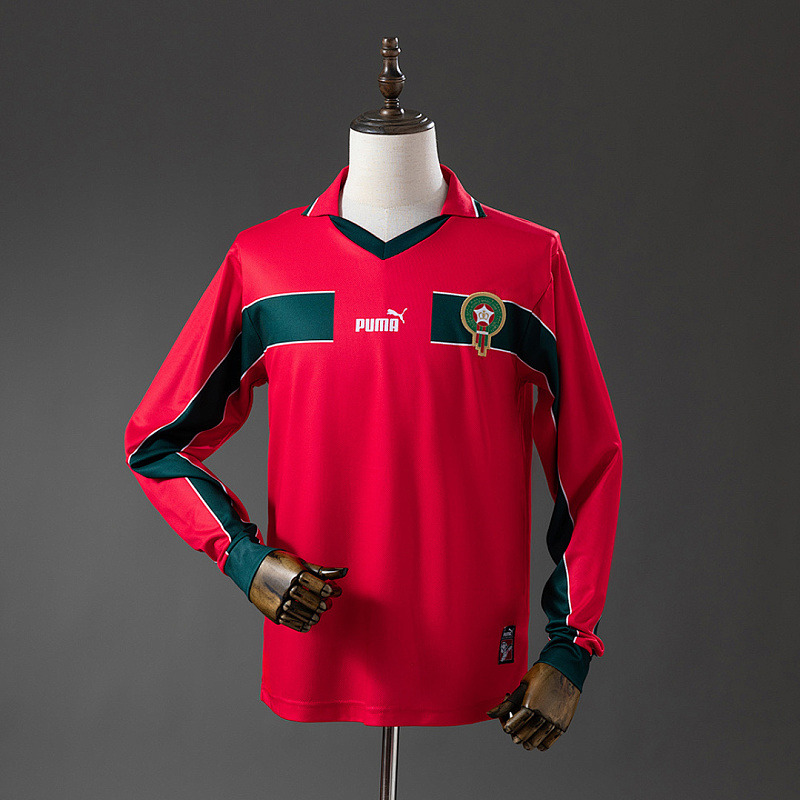 Marocco Morocco 1998 Away Long Sleeve Retro Jersey S-XXL