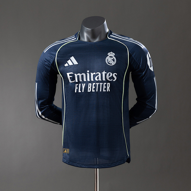 Real Madrid Real Madrid 25/26 Away Long Sleeve Player Jersey S-3XL