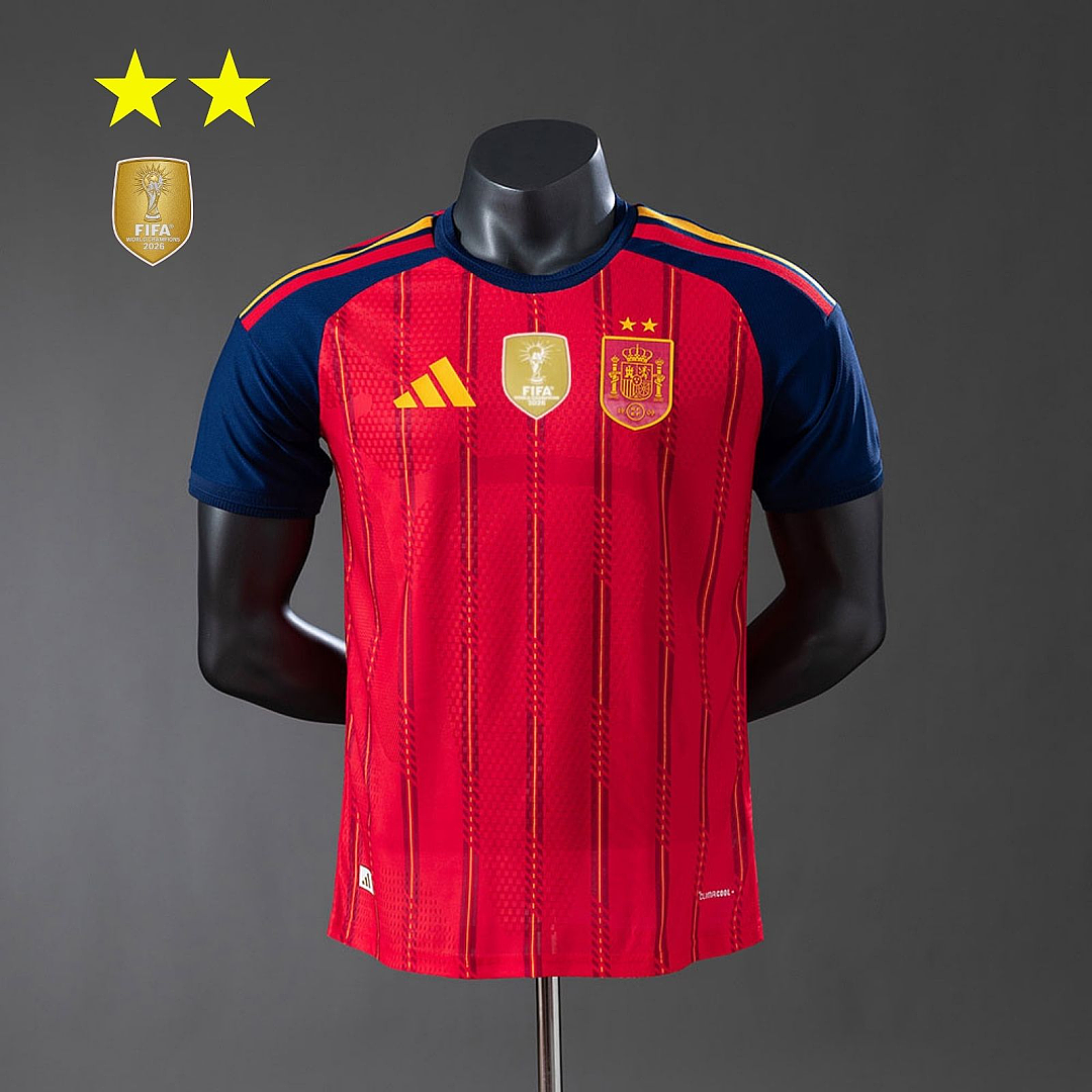 Spagna Spain 2026 Home 2-Star Champion Edition Player Jersey S-4XL 4