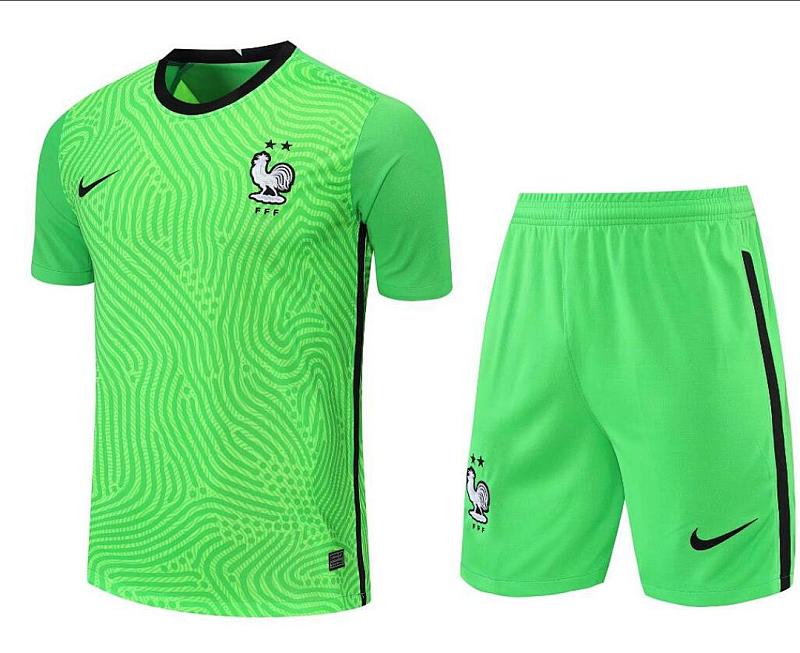Francia France Green Short Sleeve Goalkeeper S-XXL (can be sold separately)