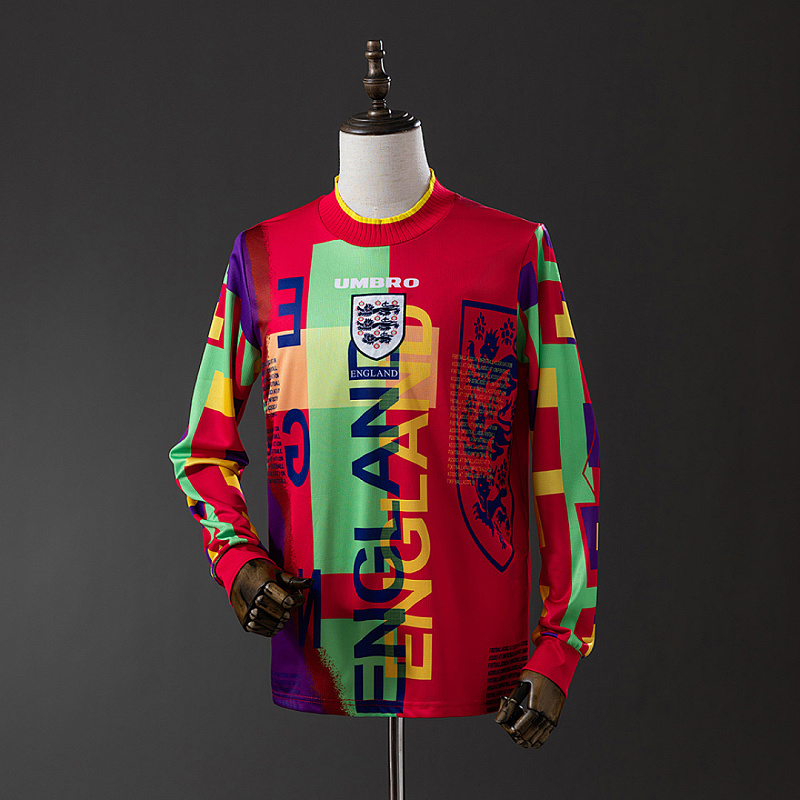 Inghilterra England 1996 Goalkeeper Long Sleeve Retro Jersey S-XXL