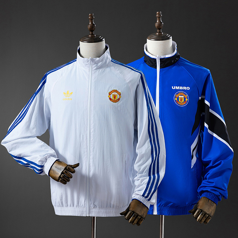 M-U Reversible M-U Reversible Jacket Windbreaker - White & Blue S-XXL
