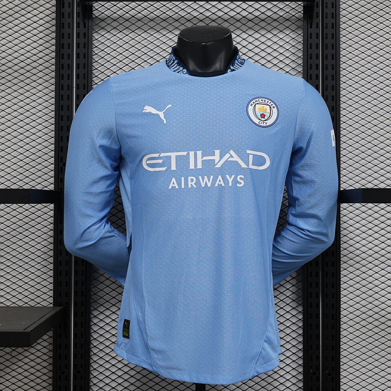 Manchester City 24/25 Player Long Sleeve Manchester City Home S-XXL