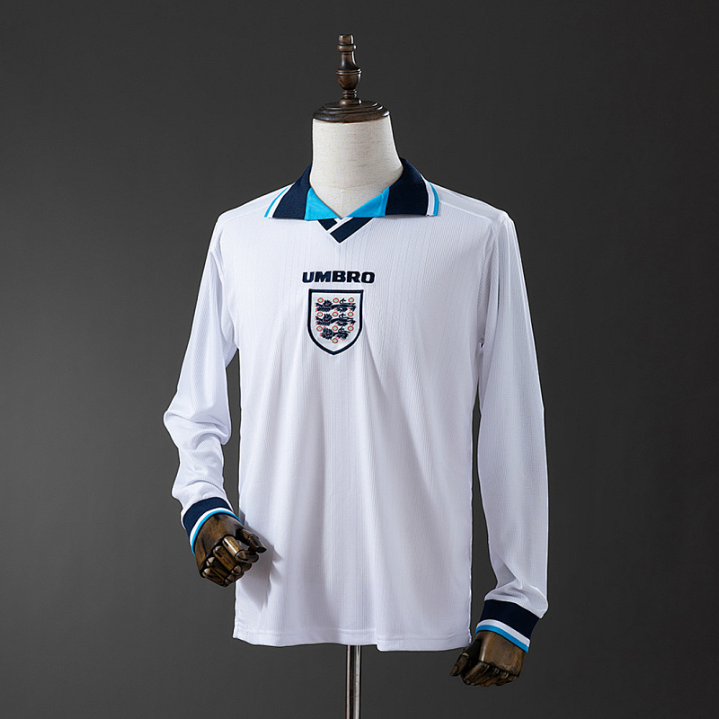 Inghilterra England 1996 Home Long Sleeve Retro Jersey S-XXL