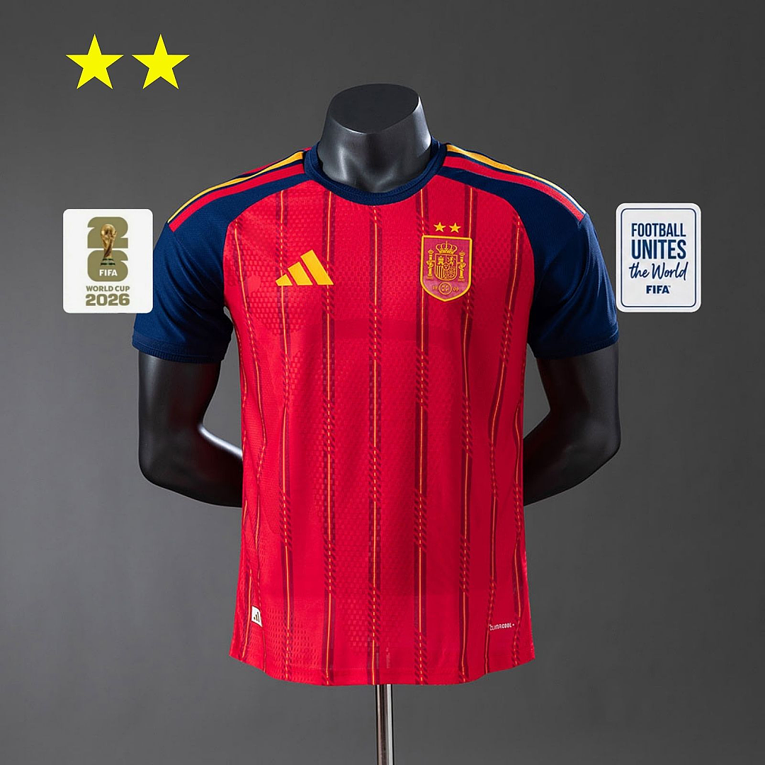 Spagna Spain 2026 Home 2-Star Champion Edition Player Jersey S-4XL 2