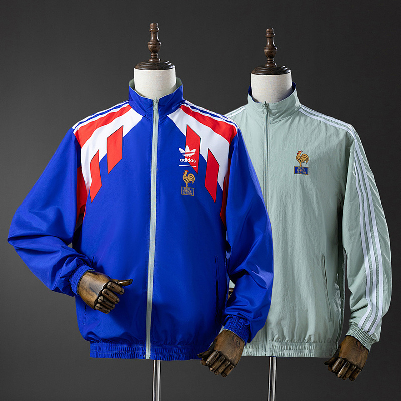 French Reversible French Reversible Jacket Windbreaker - Blue & Mint Green S-XXL