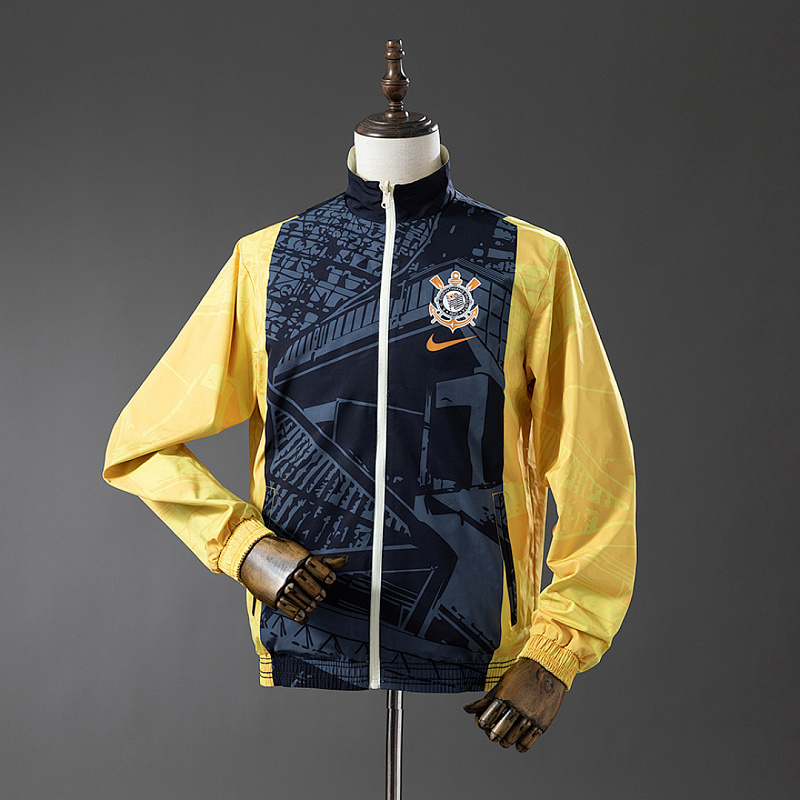 Corinthians Corinthians Reversible Jacket Windbreaker - Beige & Black S-XXL 2