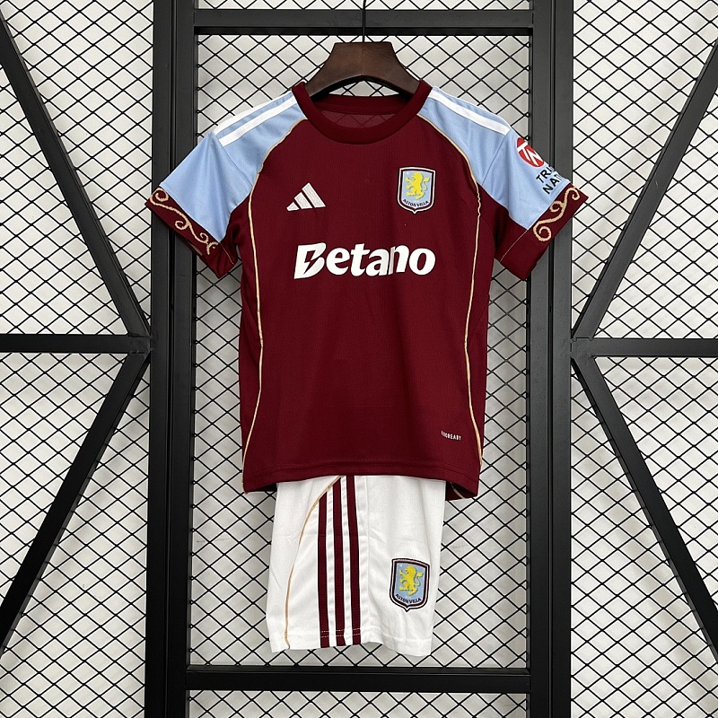 Aston Villa 25/26 Kids Aston Villa Home Size: 16-28