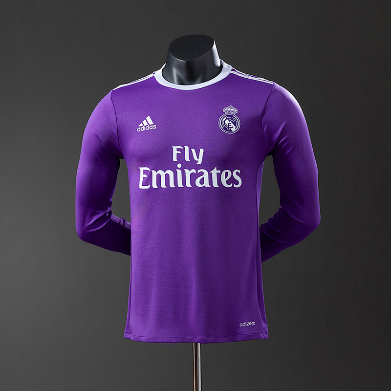 Real Madrid Real Madrid 16/17 Away Long Sleeve Player Retro Jersey S-3XL