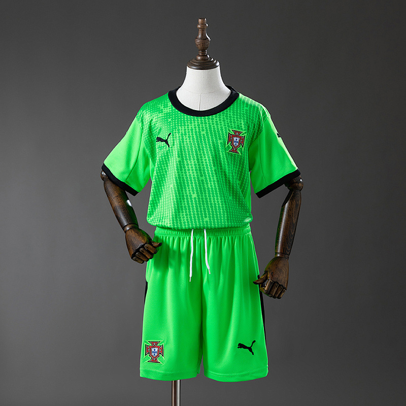 Portogallo Portugal 2026 Fluorescent Green Kids Kit Jersey SIZE 16-28