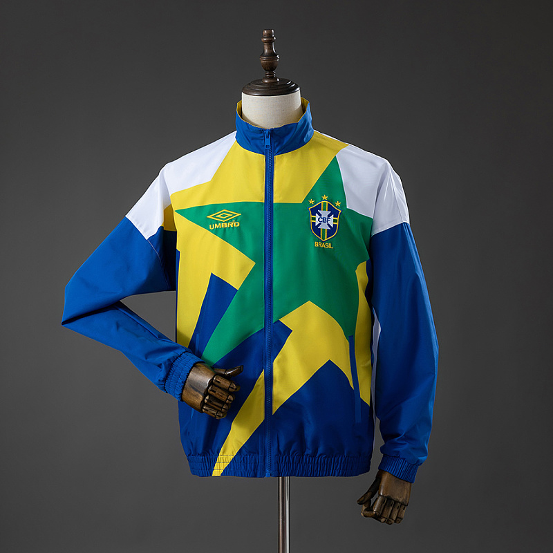 Brasile Brazil 92/94 Track Jacket Retro Windbreaker S-XXL