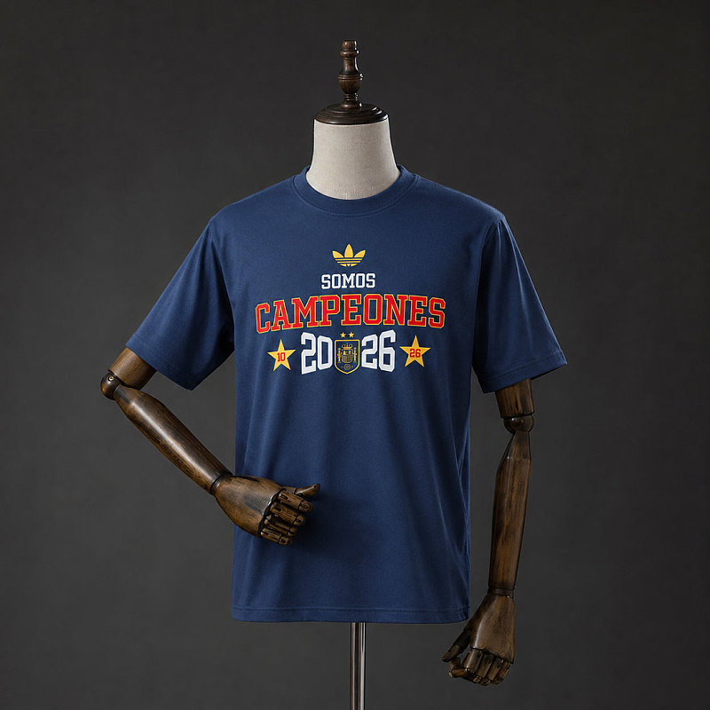 Spagna Spain "We Are Champions" T-Shirt Blue S-3XL