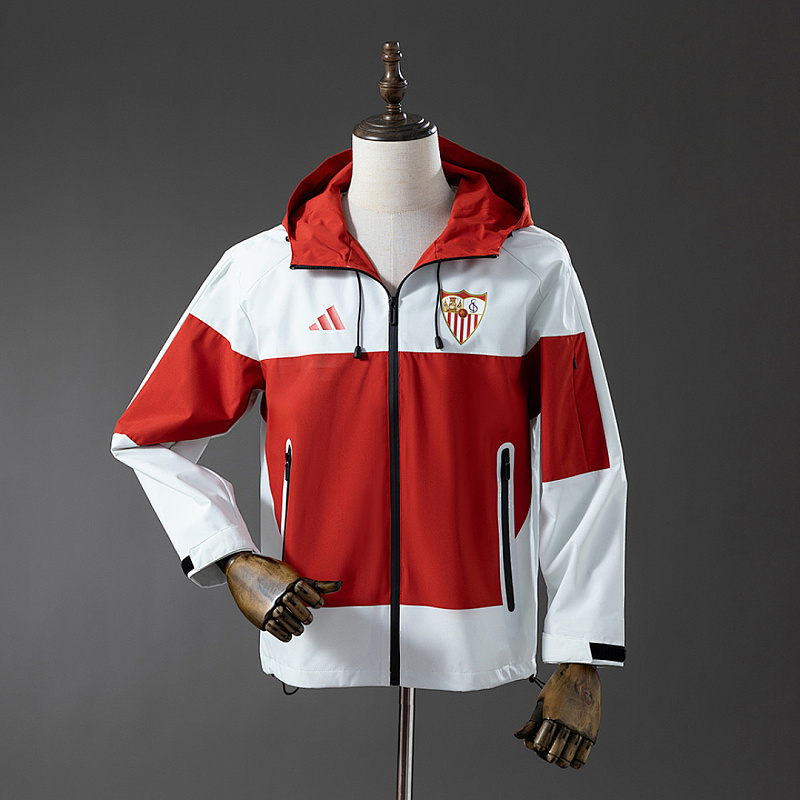 Seville Windbreaker Seville Windbreaker - Red & White S-XXL
