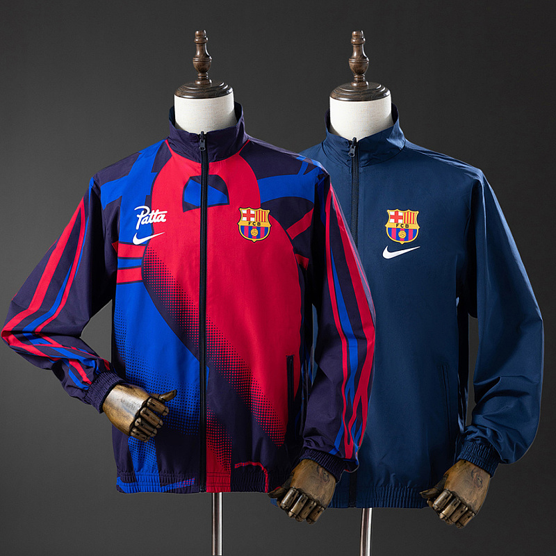 Barcelona Barcelona Reversible Jacket Windbreaker - Red & Navy S-XXL