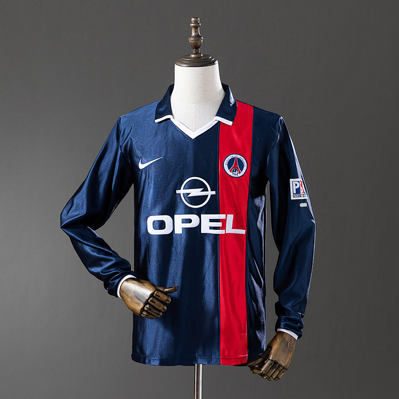 PSG PSG 01/02 Home Long Sleeve Retro Jersey S-XXL