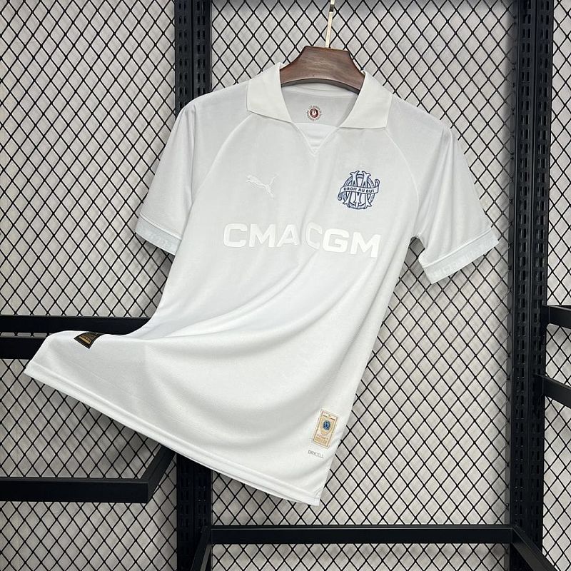 Marseille Olympique de Marseille 125th Anniversary white Jersey S-XXXXL