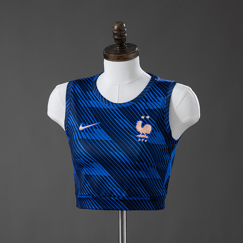Francia France 2026 Home Women's Crop Top Style Vest S-XXL