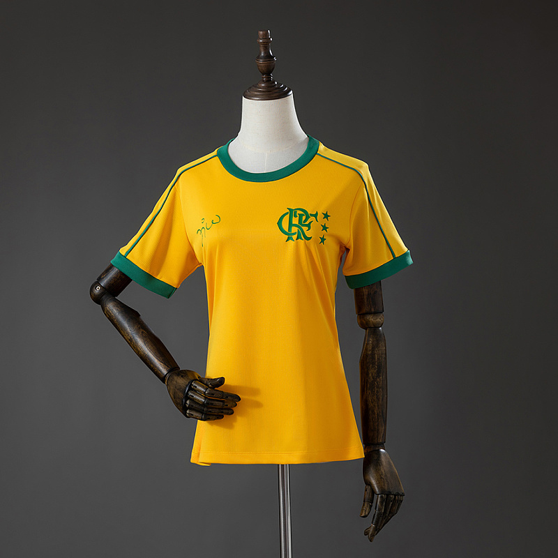 Flamengo Flamengo 26/27 Zico Signature World Cup Version Yellow Womens Jersey S-XXL