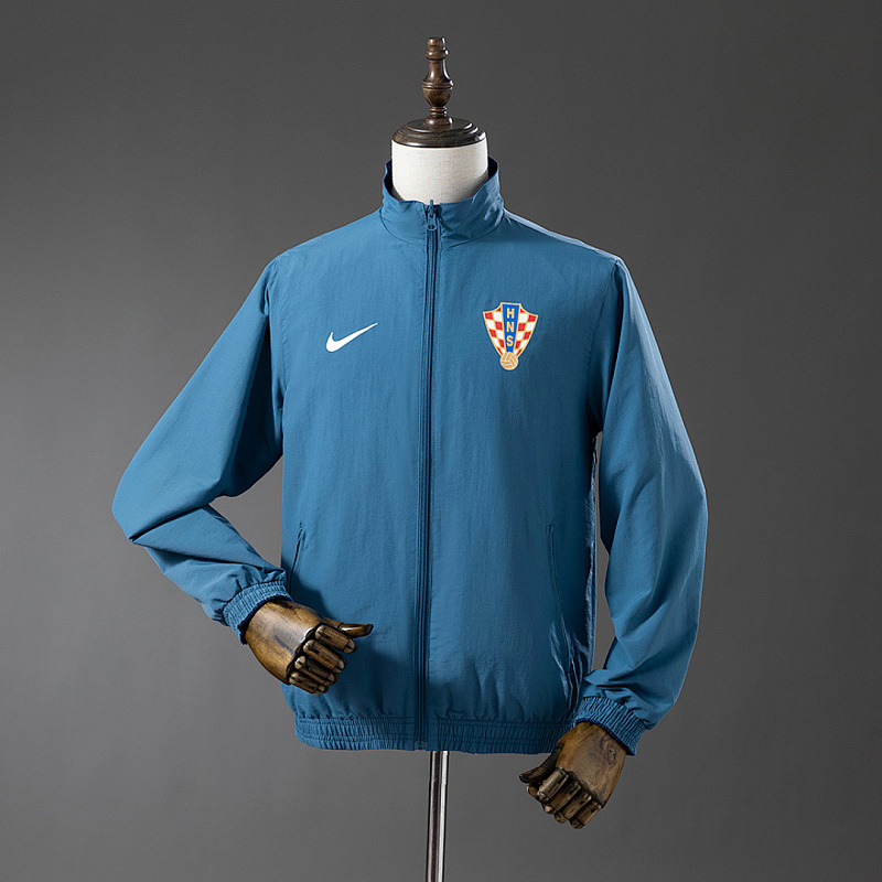 Croatian Reversible Croatian Reversible Jacket Windbreaker - Navy Blue & Sky Blue S-XXL 3