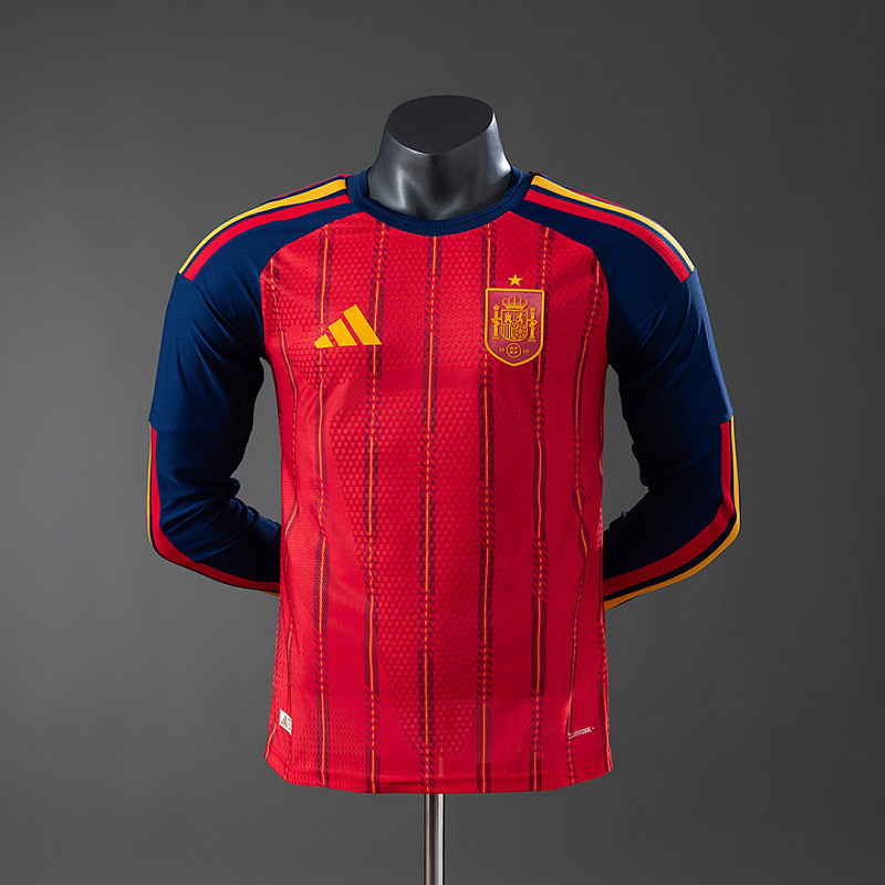 Spagna Spain 2026 Home Long-Sleeve Player Jerseys S-4XL