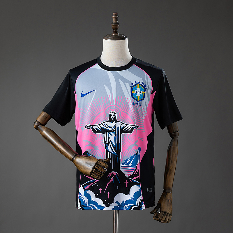 Brasile Brazil 2026 Christ the Savior - Pink Jersey S-XXL
