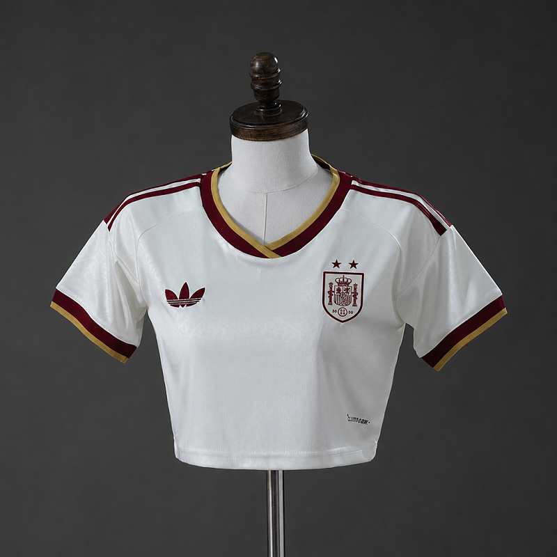 Spagna Spain 2026 Away 2-Star Champion Edition Womens Crop Jersey S-XXL