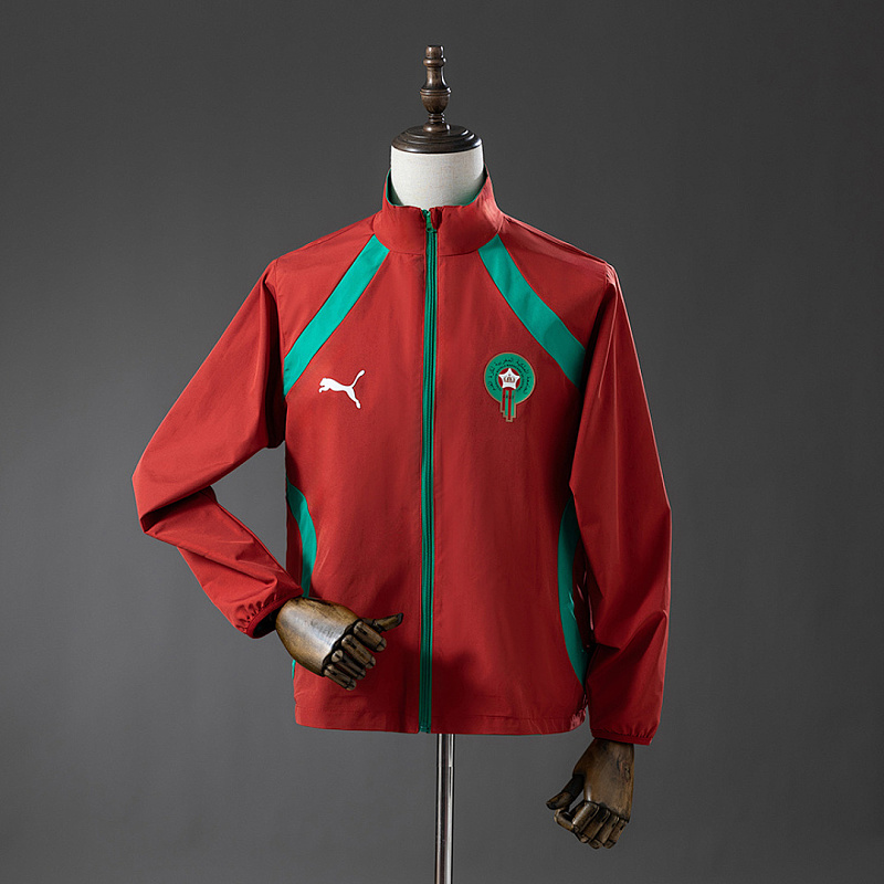 Marocco Morocco 2026 Reversible Jacket Windbreaker - Red & Green S-3XL 2